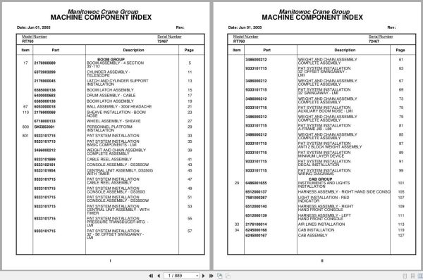 Grove Crane RT760 72467 Parts Manual 2005 (1)