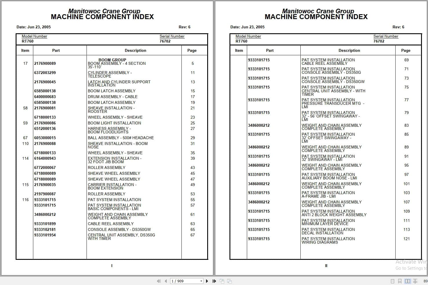 Grove Crane RT760 76702 Parts Manual 2005 (1)