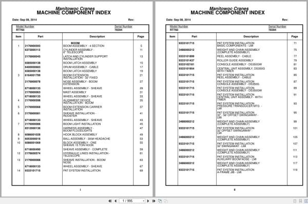 Grove Crane RT760 78394 Parts Manual 2014 (1)