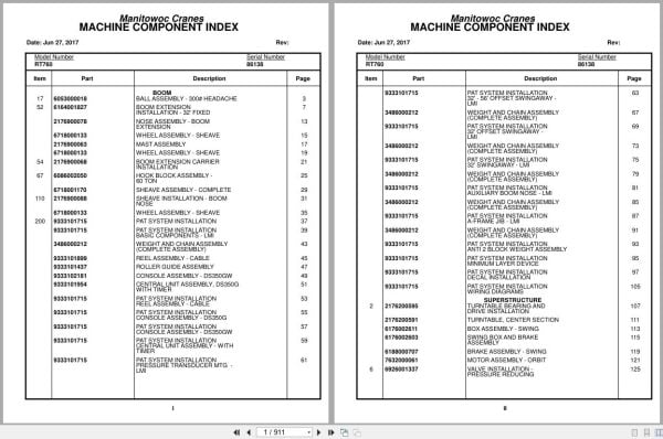 Grove Crane RT760 86138 Parts Manual 2017 (1)