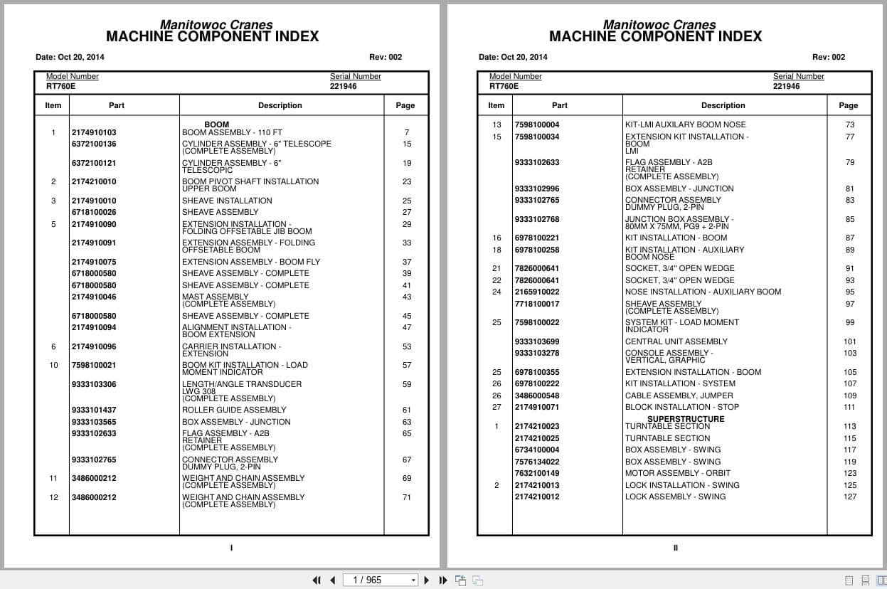 Grove Crane RT760E 221946 Parts Manual 2014 (1)