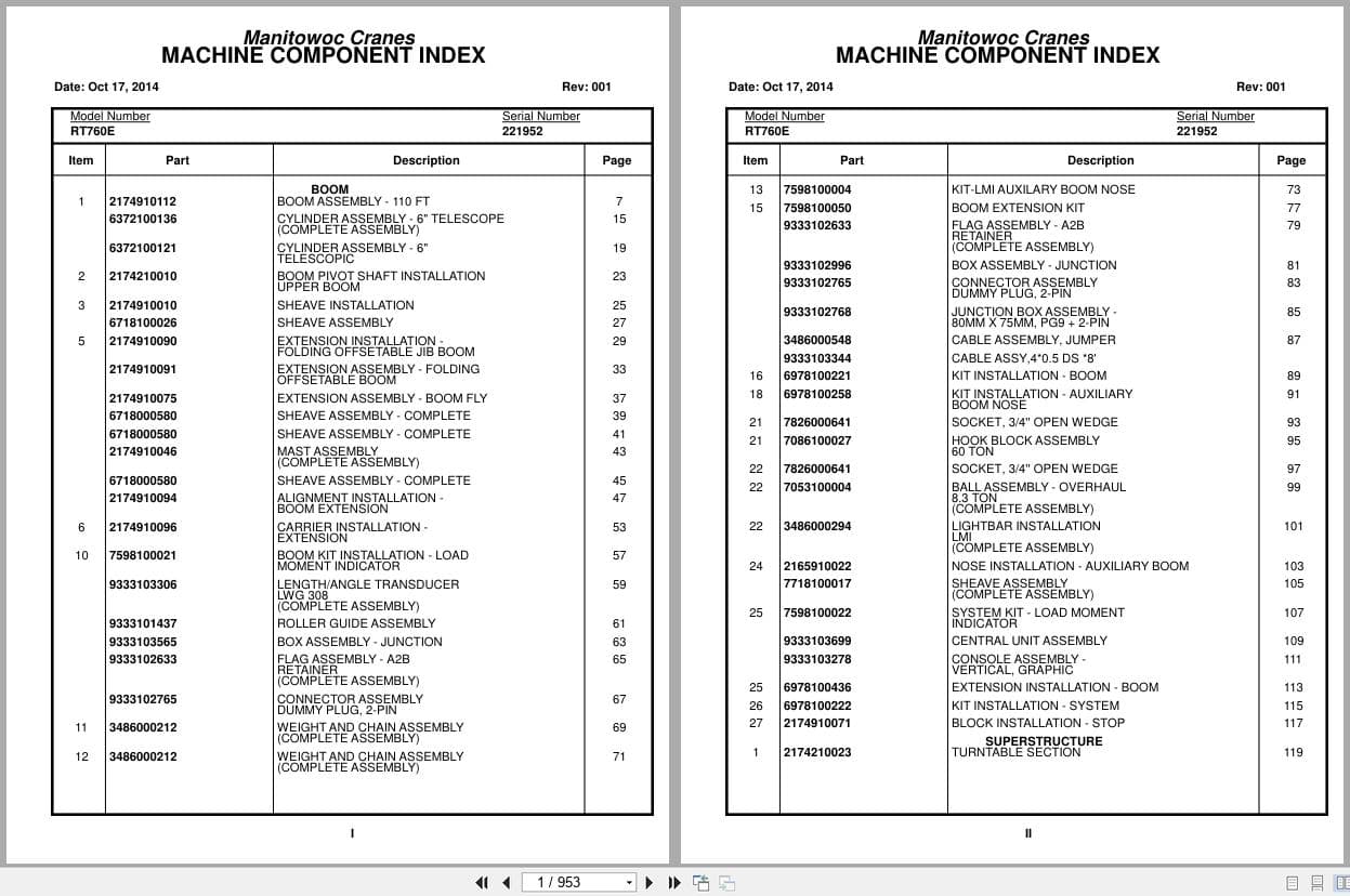 Grove Crane RT760E 221952 Parts Manual 2014 (1)