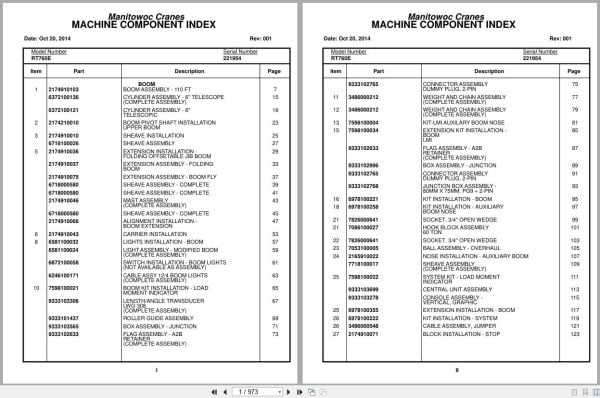 Grove Crane RT760E 221954 Parts Manual 2014 (1)