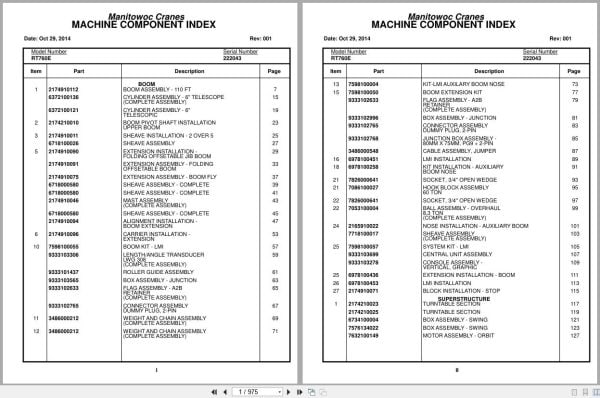 Grove Crane RT760E 222043 Parts Manual 2014 (1)
