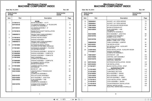Grove Crane RT760E 222258 Parts Manual 2014 (1)