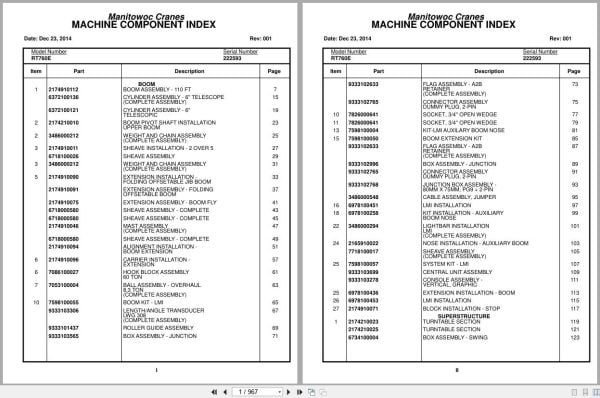 Grove Crane RT760E 222593 Parts Manual 2014 (1)