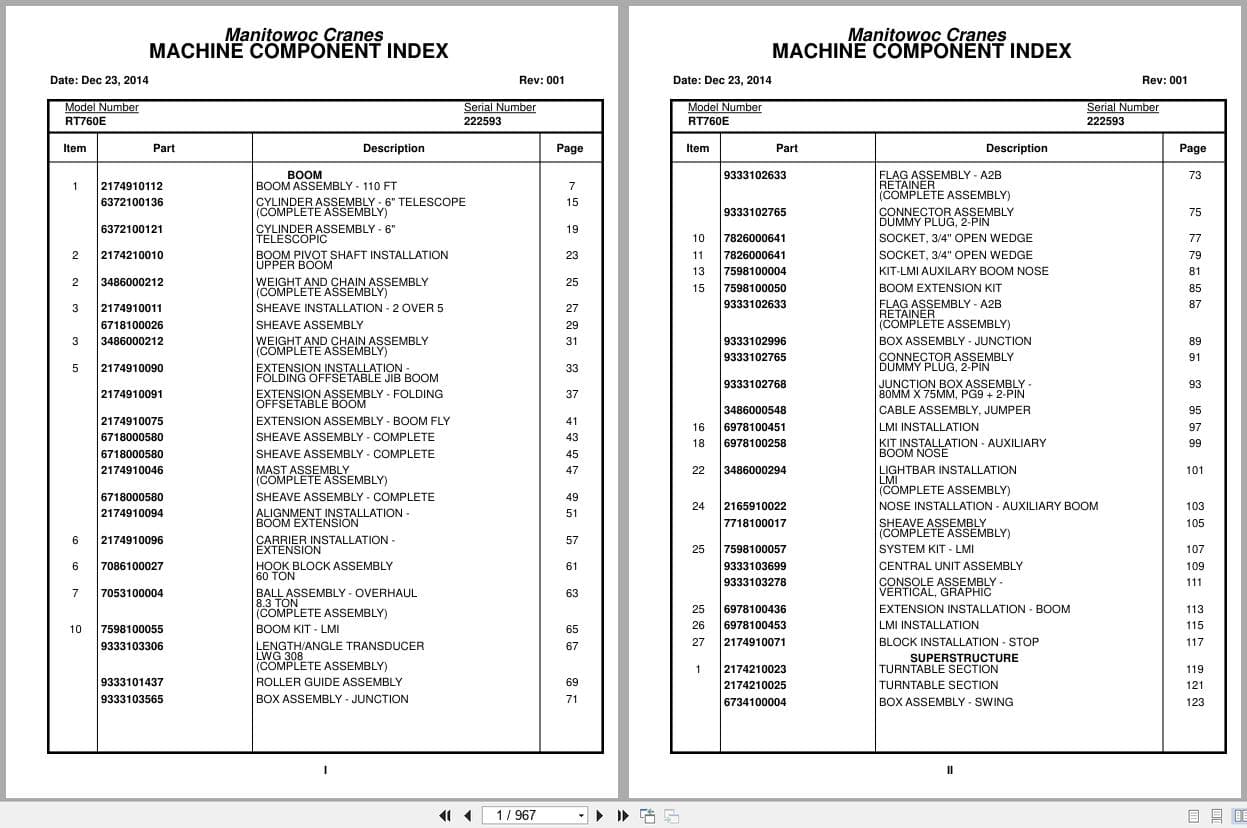 Grove Crane RT760E 222593 Parts Manual 2014 (1)