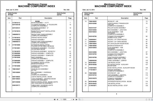 Grove Crane RT760E 222732 Parts Manual 2015 (1)