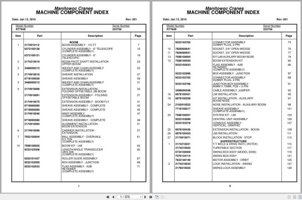 Grove Crane RT760E 222758 Parts Manual 2015 (1)