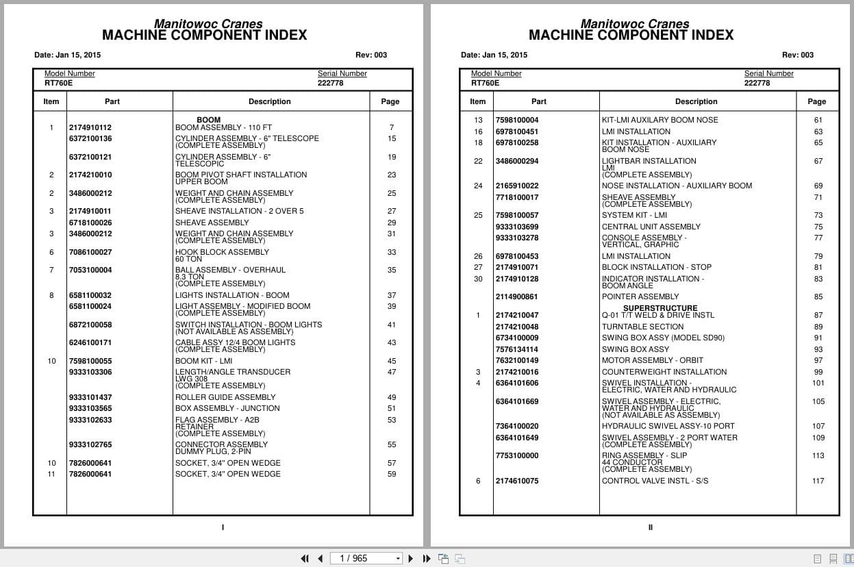 Grove Crane RT760E 222778 Parts Manual 2015 (1)