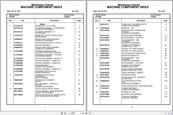 Grove Crane RT760E 222807 Parts Manual 2015 (1)