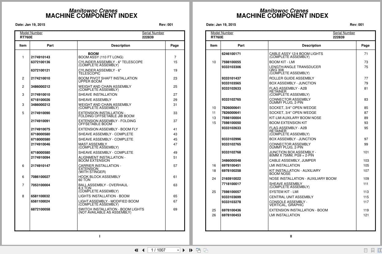 Grove Crane RT760E 222839 Parts Manual 2015 (1)