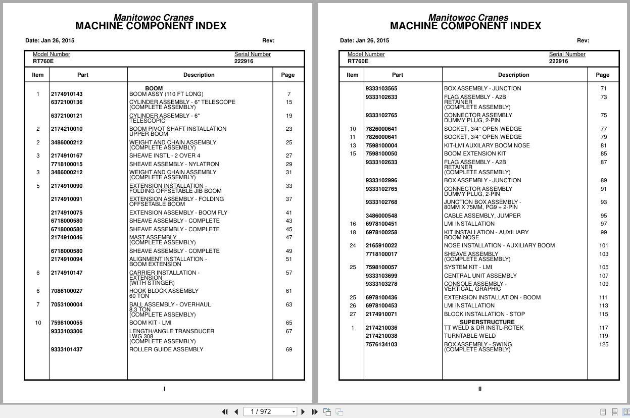 Grove Crane RT760E 222916 Parts Manual 2015 (1)