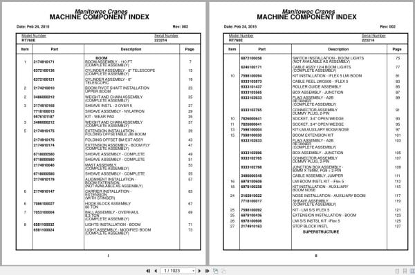 Grove Crane RT760E 223214 Parts Manual 2015 (1)