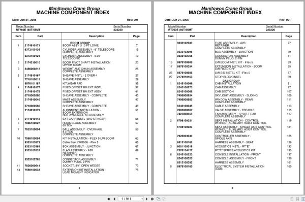 Grove Crane RT760E 223220 Parts Manual 2005 (1)