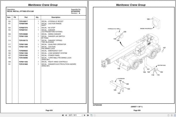 Grove Crane RT760E 223220 Parts Manual 2005 (2)