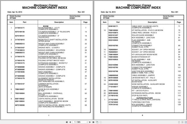 Grove Crane RT760E 223661 Parts Manual 2015 (1)