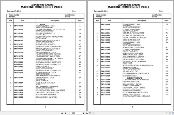 Grove Crane RT760E 223742 Parts Manual 2015 (1)