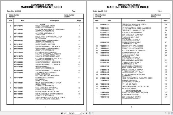 Grove Crane RT760E 223820 Parts Manual 2015 (1)