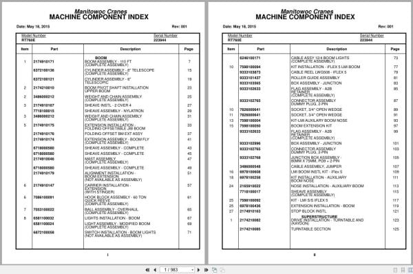 Grove Crane RT760E 223944 Parts Manual 2015 (1)