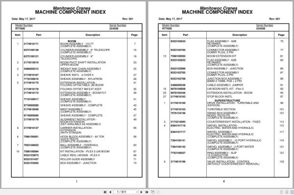 Grove Crane RT760E 224208 Parts Manual 2017 (1)