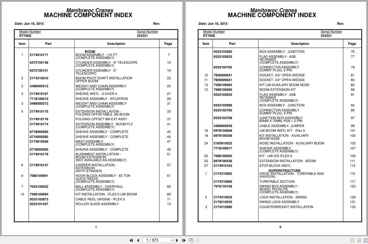 Grove Crane RT760E 224221 Parts Manual 2015 (1)