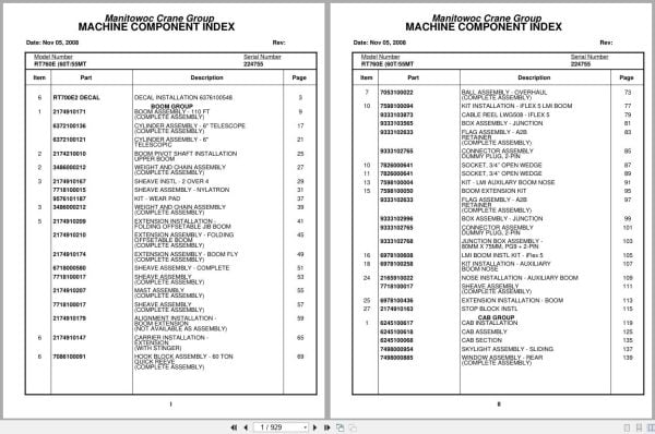 Grove Crane RT760E 224755 Parts Manual 2008 (1)