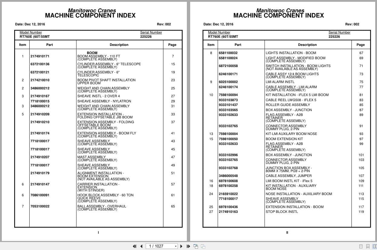 Grove Crane RT760E 225226 Parts Manual 2016 (1)