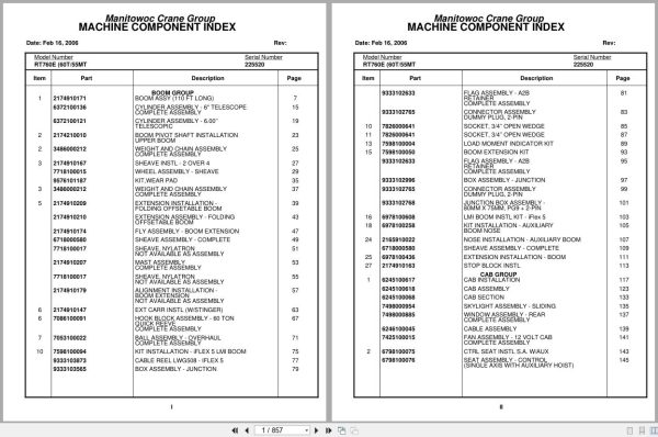 Grove Crane RT760E 225520 Parts Manual 2006 (1)