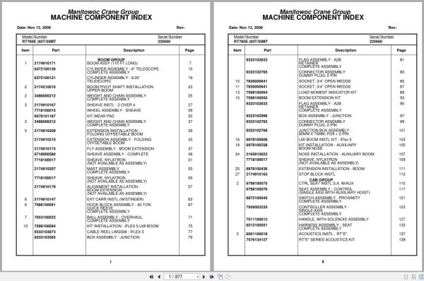 Grove Crane RT760E 225660 Parts Manual 2006 (1)