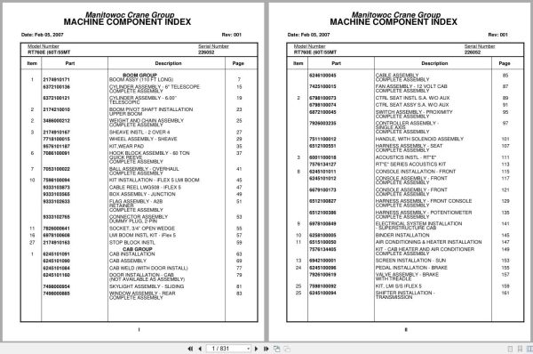 Grove Crane RT760E 226052 Parts Manual 2007 (1)