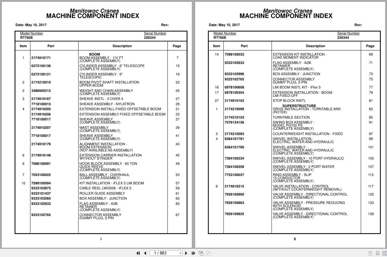 Grove Crane RT760E 226344 Parts Manual 2017 (1)
