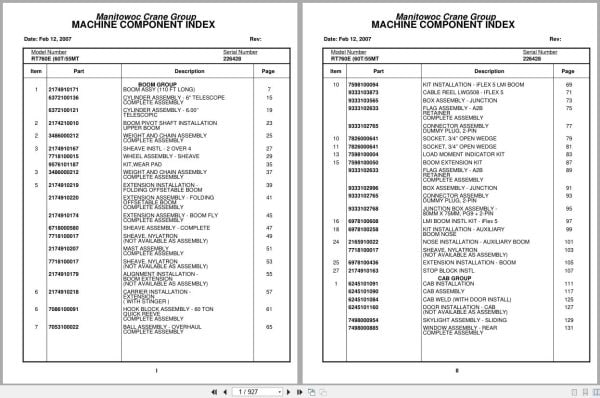 Grove Crane RT760E 226428 Parts Manual 2007 (1)