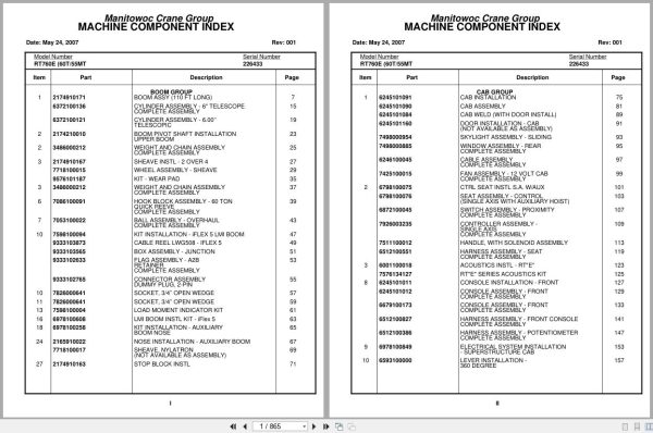 Grove Crane RT760E 226433 Parts Manual 2007 (1)