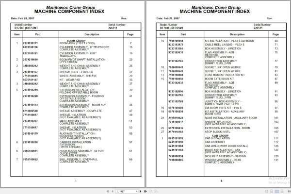 Grove Crane RT760E 226511 Parts Manual 2007 (1)