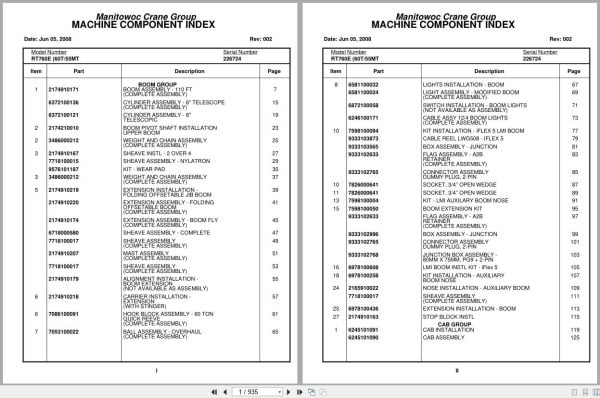 Grove Crane RT760E 226724 Parts Manual 2008 (1)