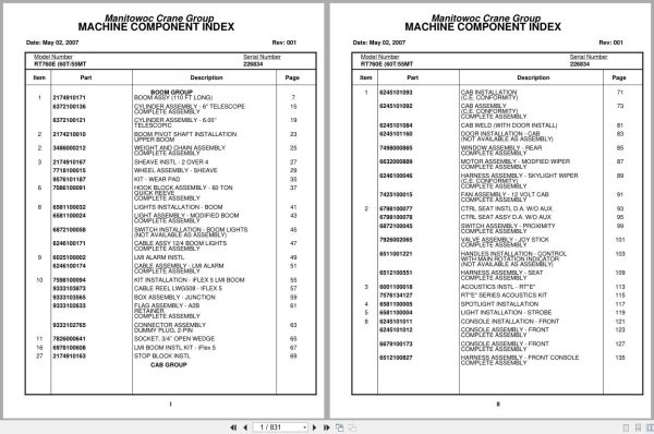 Grove Crane RT760E 226834 Parts Manual 2007 (1)