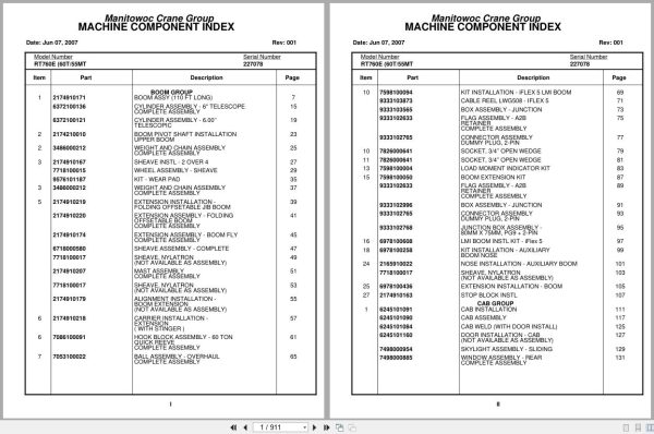 Grove Crane RT760E 227078 Parts Manual 2007 (1)