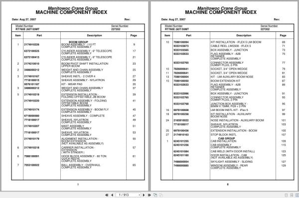 Grove Crane RT760E 227202 Parts Manual 2007 (1)