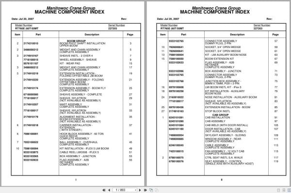 Grove Crane RT760E 227203 Parts Manual 2007 (1)