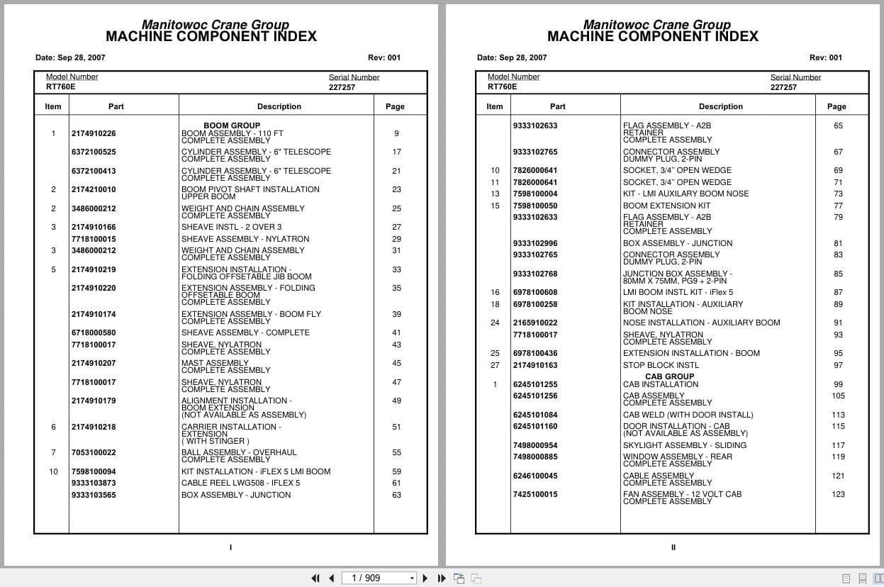 Grove Crane RT760E 227257 Parts Manual 2007 (1)