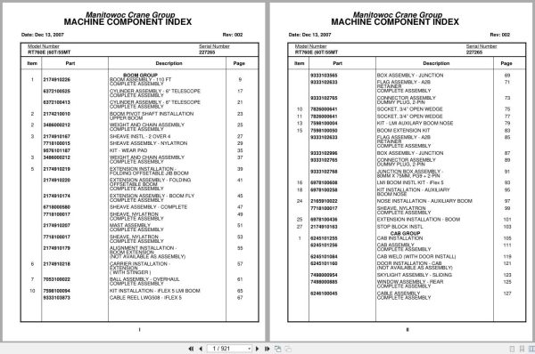 Grove Crane RT760E 227265 Parts Manual 2007 (1)