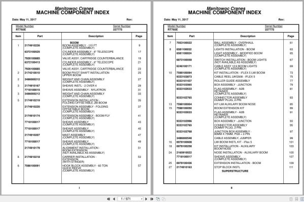 Grove Crane RT760E 227775 Parts Manual 2017 (1)