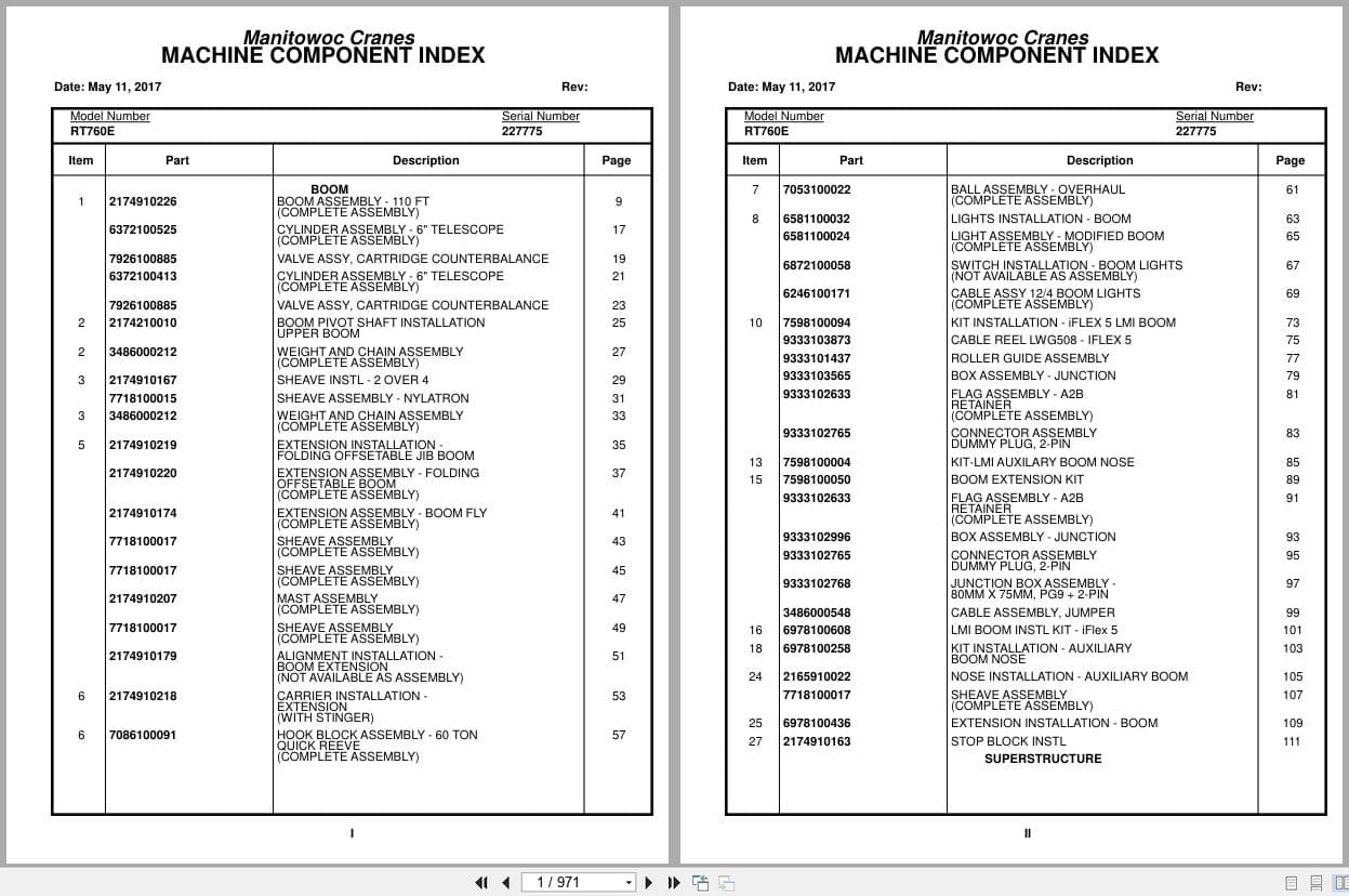 Grove Crane RT760E 227775 Parts Manual 2017 (1)