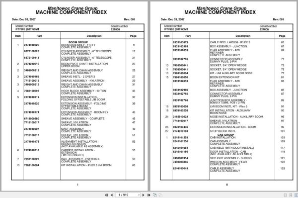 Grove Crane RT760E 227808 Parts Manual 2007 (1)