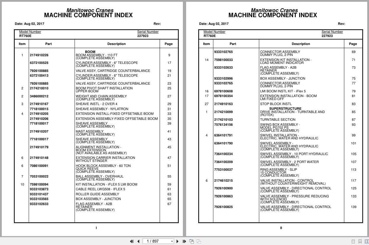Grove Crane RT760E 227823 Parts Manual 2017 (1)