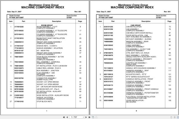 Grove Crane RT760E 227887 Parts Manual 2007 (1)
