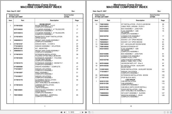 Grove Crane RT760E 227989 Parts Manual 2007 (1)