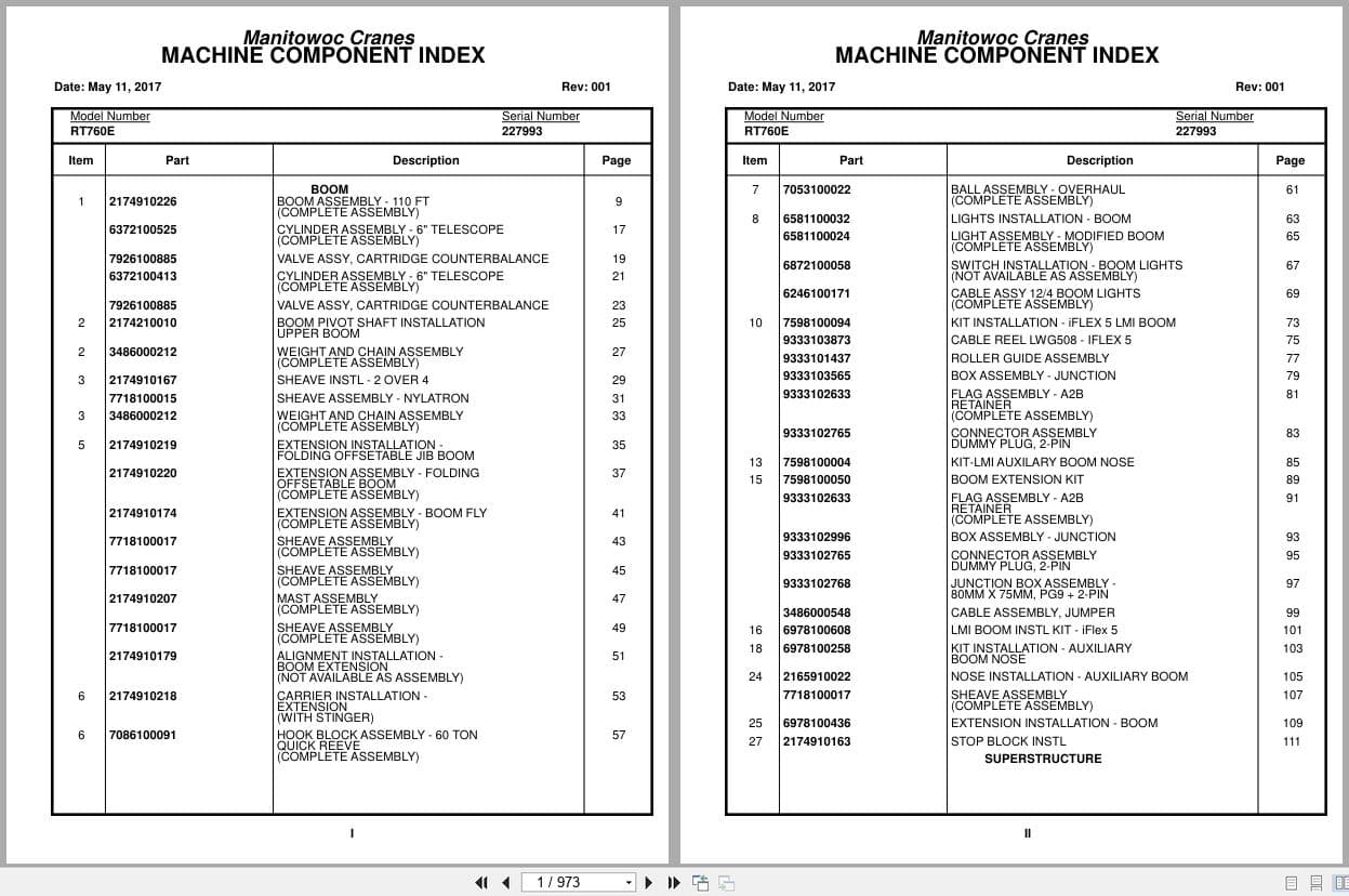 Grove Crane RT760E 227993 Parts Manual 2017 (1)