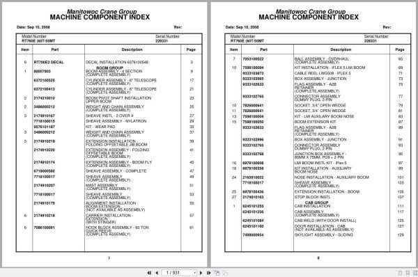 Grove Crane RT760E 228331 Parts Manual 2008 (1)